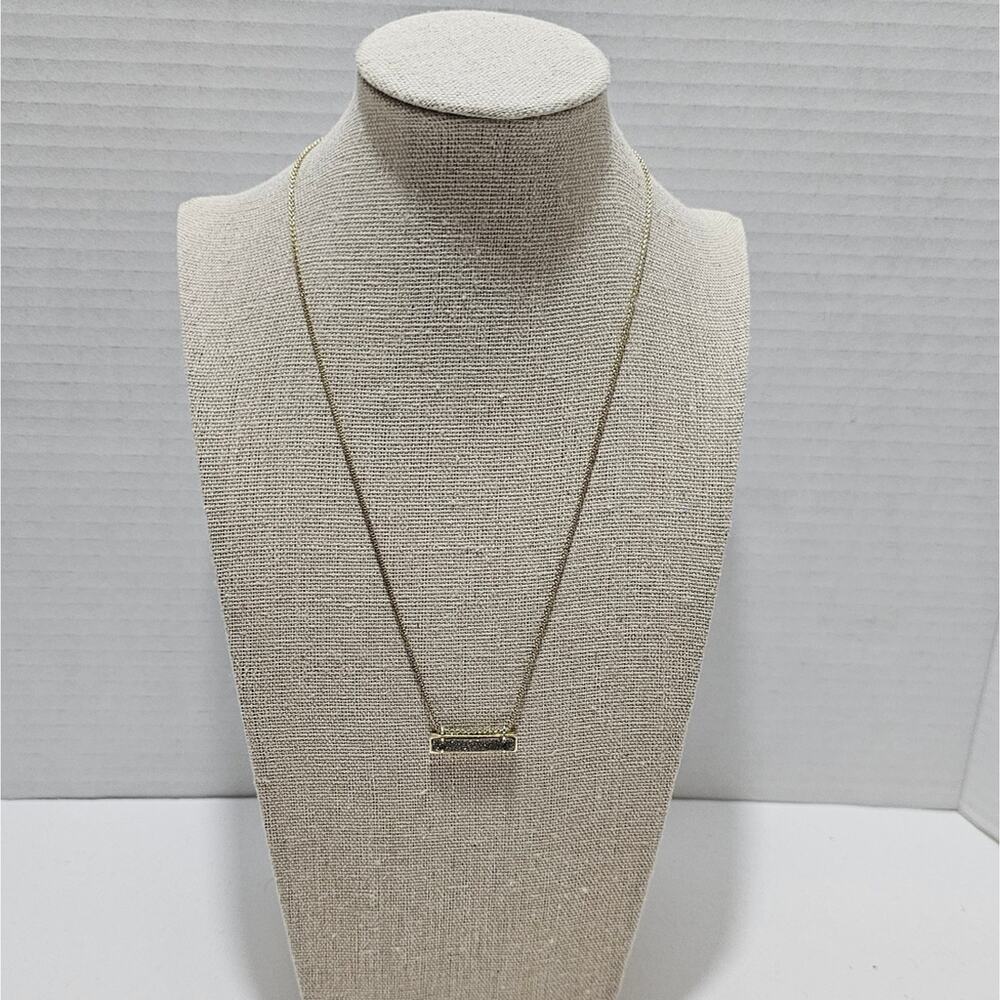 Kendra Scott Leanor Black Drusy and Gold Necklace - Picture 3 of 8
